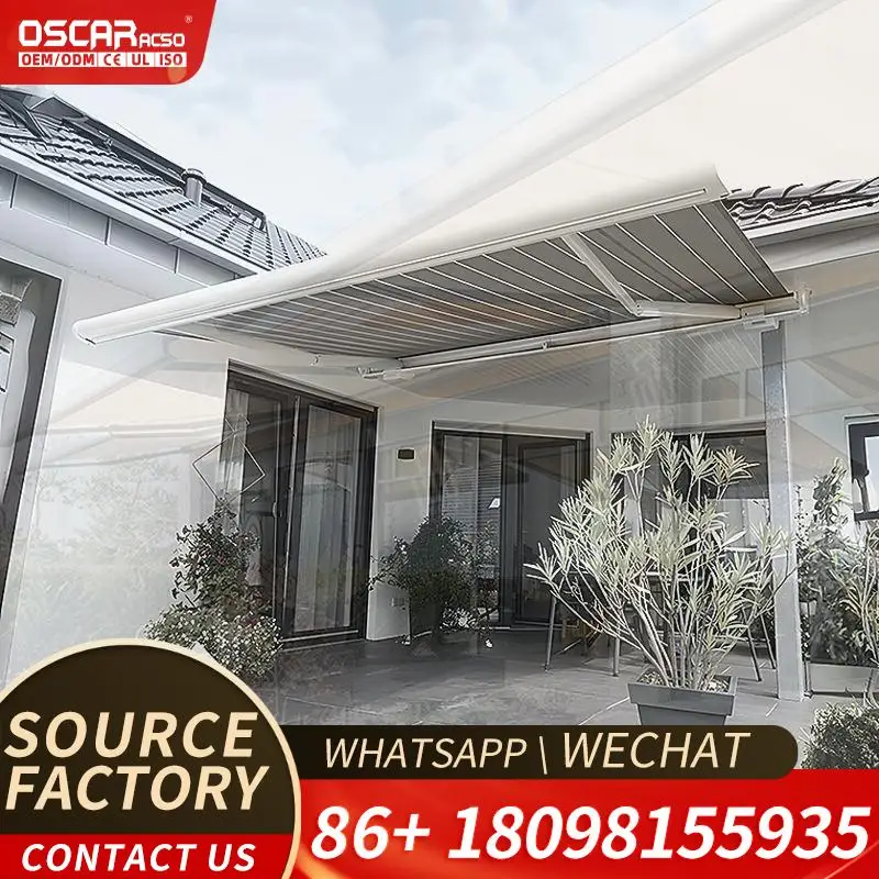 HighPerformance Motorized Retractable Aluminum Awning System for Garden Office Outdoor Spaces Retractable Awning
