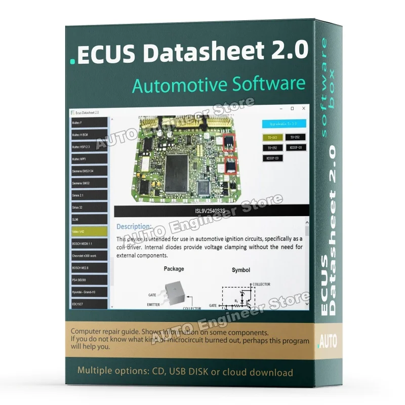 ECUs Datasheet 2.0 repair course PCB workshop factory repair ECU service Automobile Diagnostic Tools link Car Vehicle Tool Auto