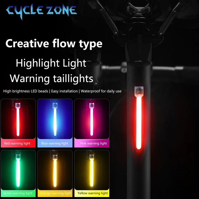 Bike Rear Light Bicycle Taillight Rechargeable COB Bike Tail Lamp Night Riding Safety Warning Light MTB Road Cycling Accessories
