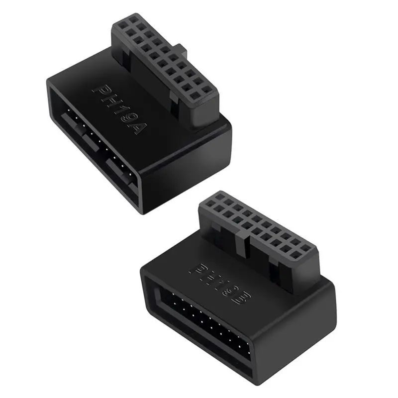 20X PH19B USB 3.0 Internal Header USB3.0 19/20P Socket 90 Degree Adapter Converter For Computer Motherboard