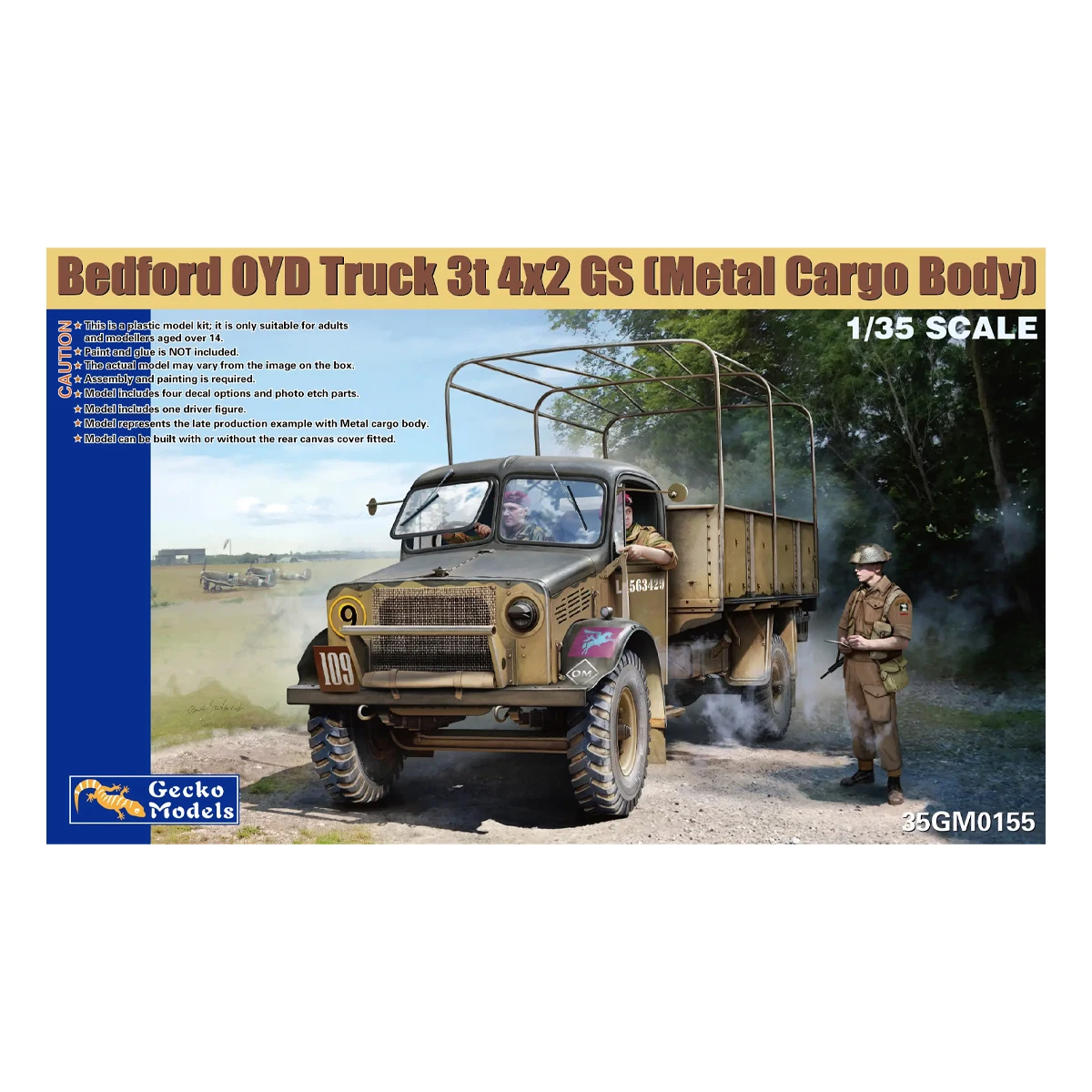 

Gecko model tank building Model Kit 35GM0155 Bedford OYD Truck 3t 4x2 GS (Metal Cargo Body) 1/35 SCALE