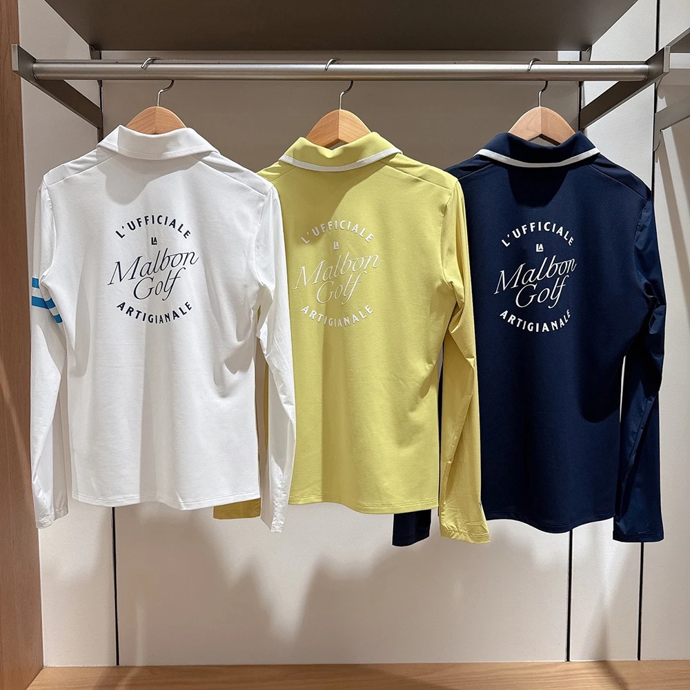 

Golf Women's Fall Quick-Dry Breathable Collared Long-Sleeve Top Slim-Fit High-Quality Apparel