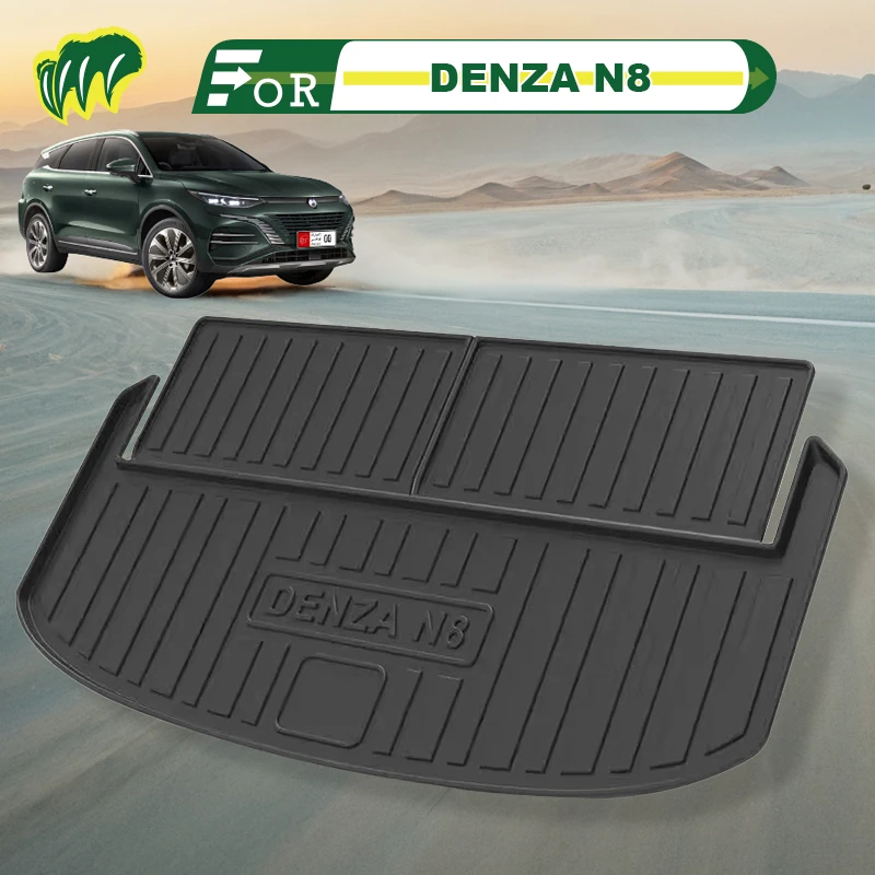 

For DENZA N8 2023 2024 TPE Custom Fit Car Trunk Mat All Season Black Cargo Mat 3D Shaped Laser Measured Trunk Liners