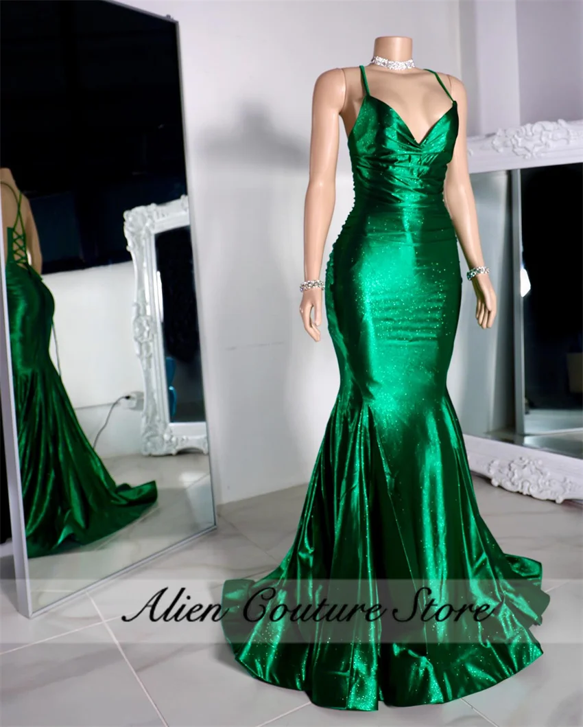 فستان سهرة فاخر للنساء ، ثوب رسمي لأعياد الميلاد ، فستان زفاف أخضر ، وصل حديثًا