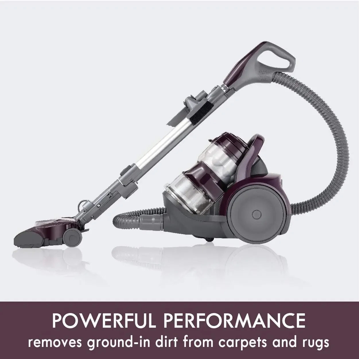 Compact Canister Vacuum with Pet , Extended Telescoping Wand, Retractable Co