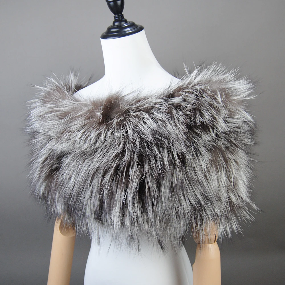 Fashion New Women 100% Natural Fox Fur Scarf Shawl Bra Underwear Women\'s Fur Coat Real Fox Fur Coat Natural Fox Fur Mini Skirt