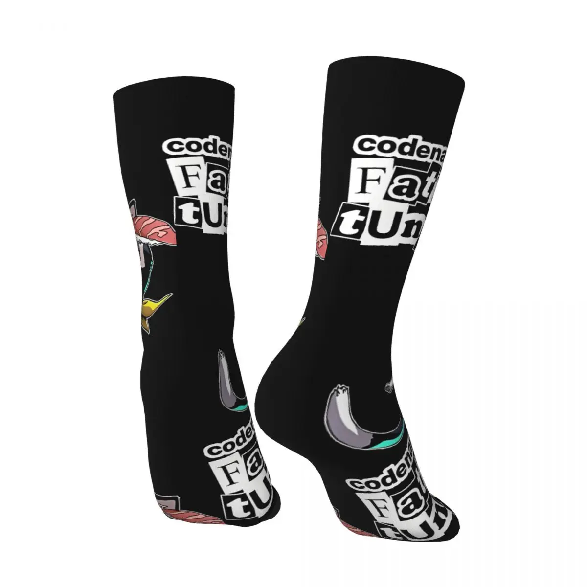 Retro Morgana Codename Fett Thunfisch Herren Kompression socken Unisex Persona 5 Harajuku Muster gedruckt Neuheit Crew Socke