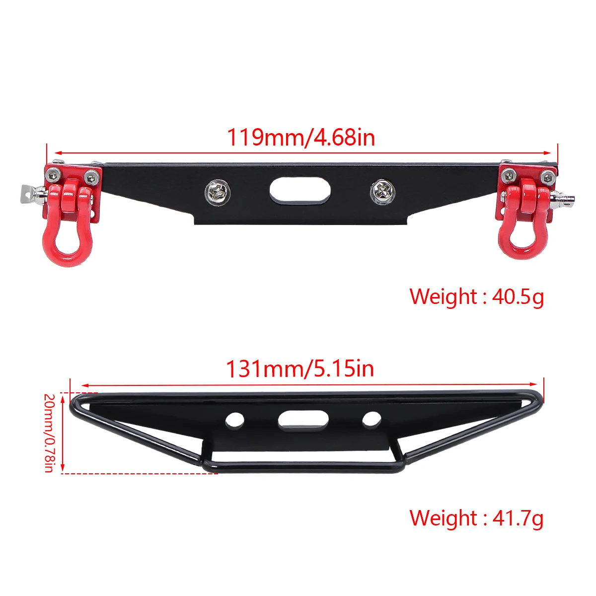 Parachoques trasero de Metal MN con gancho de remolque para MN D90 D91 D99S MN90 MN99S 1/12 RC accesorios de repuesto de actualización de coche