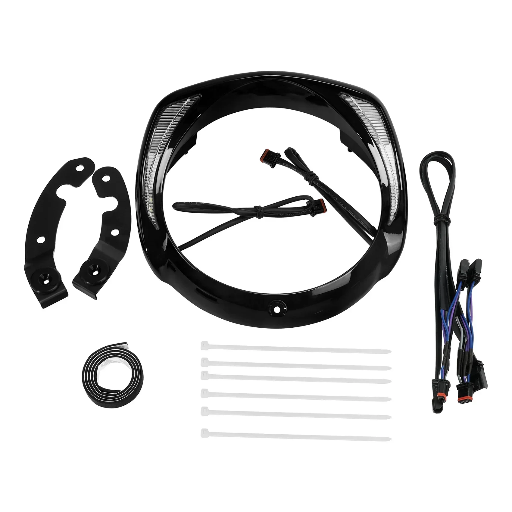 

LED Headlight Trim Ring Bezel Light For Harley Touring Electra Street Glide 2014-2024 2023 Motorcycle Acsessories Accessory