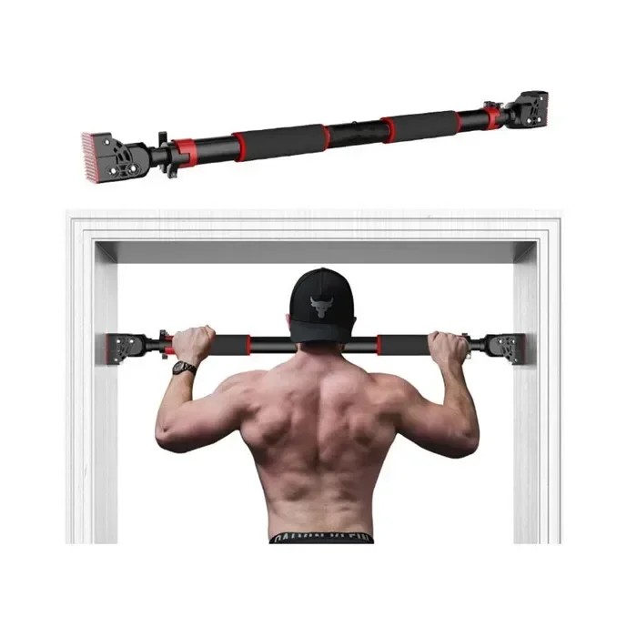 Pull Up Bar No Screw Installation Doorway - Chin up Bar Width Adjustable with Locking Mechanism Door Frame Workout Bar