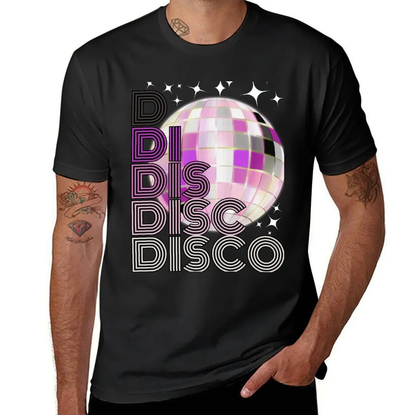 

Disco Ball Purple Black White Silver T-Shirt croswit shirt man custom t shirt boys whites mens shirts graphic tee