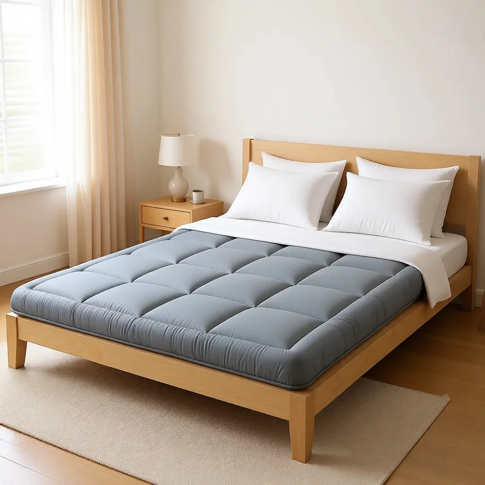 

5 Layer Japanese Floor Futon Mattress Roll Up Foldable Comfortable Foam Tatami Mat Sleeping Pad Full Size