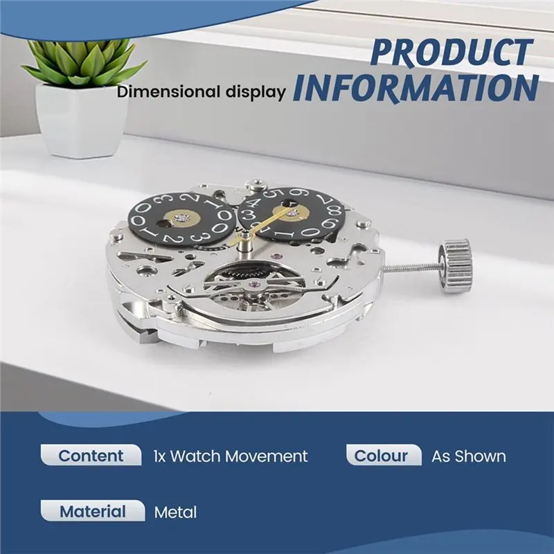 ST2525 Semi-Automatic Movement-Mechanical Featuring Tourbillon And Small Seconds Functionality For Watch Repair
