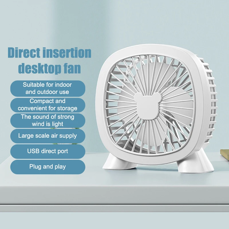 Ventilatore USB da tavolo Mini ventilatore portatile per sala da campeggio Home Office Car Ventilatori elettrici wireless ricaricabili silenziosi per esterni estivi