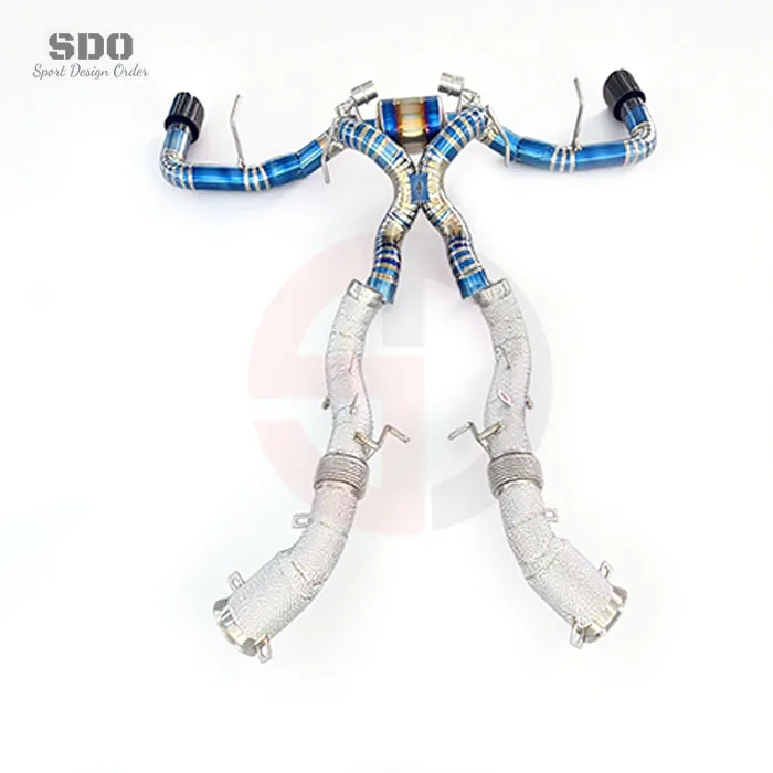 OEM Stainless Steel Exhaust Headers with Catalytic Converter and Titanium Exhaust Tips for  570S 2015 - 2020 3.8L