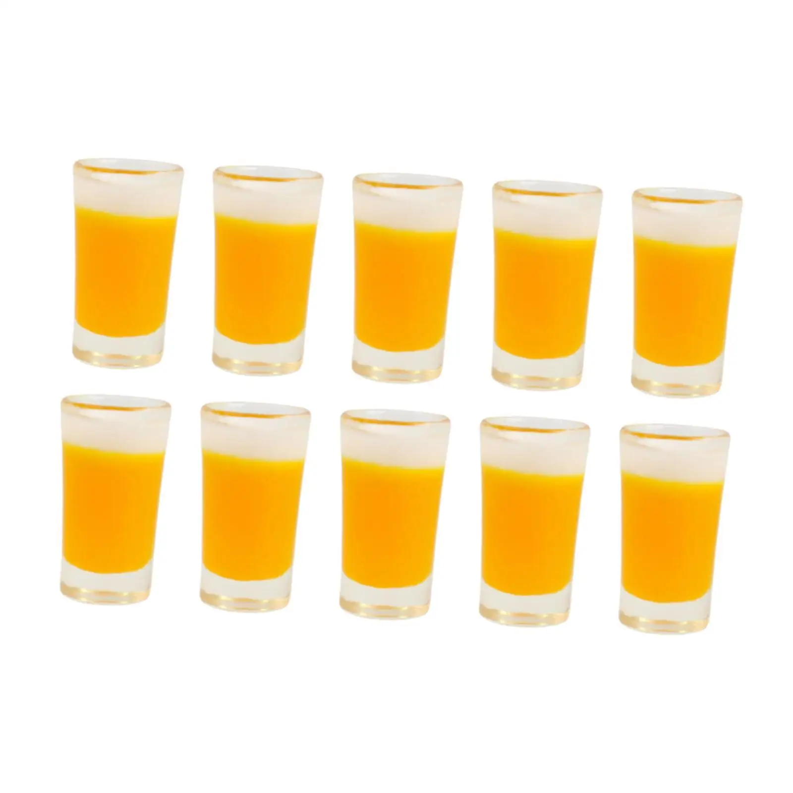 10 قطعة كوب بيرة لبيت الدمى نموذج أكواب البيرة الصغيرة لمقهى غرفة الطعام في بيت الدمى