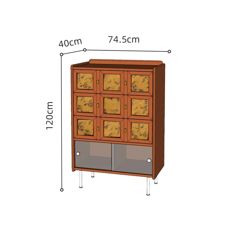 

Xiangyun Yarn Chest of Drawers Chinese Retro Solid Wood Sideboard Living Room Storage Mid-Ancient Storage Cabinet
