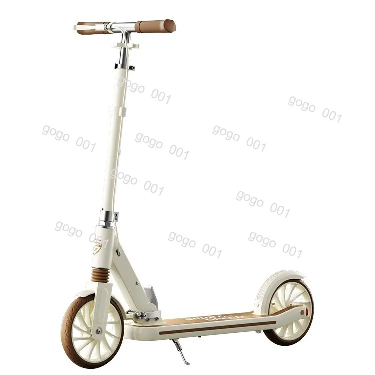 Portable foldable double brake to work adult scooter, children and adolescents two-wheeled scooter
