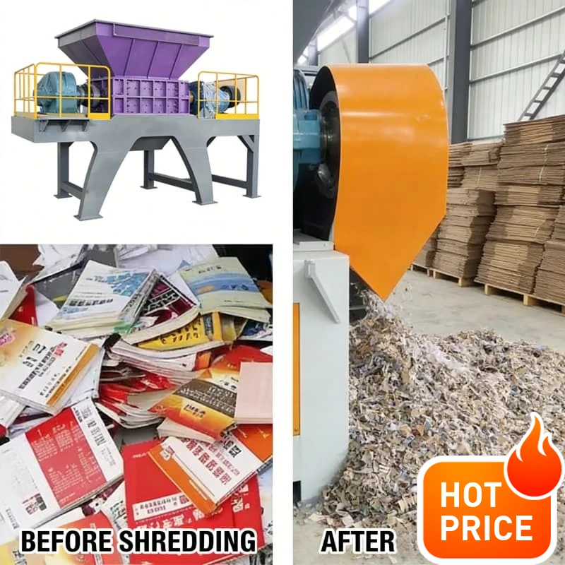 

Industrial Double Shaft Shredder for Scrap Metal and Plastic Single Shaft Trituradora with Gearbox Recycling Machine Customized