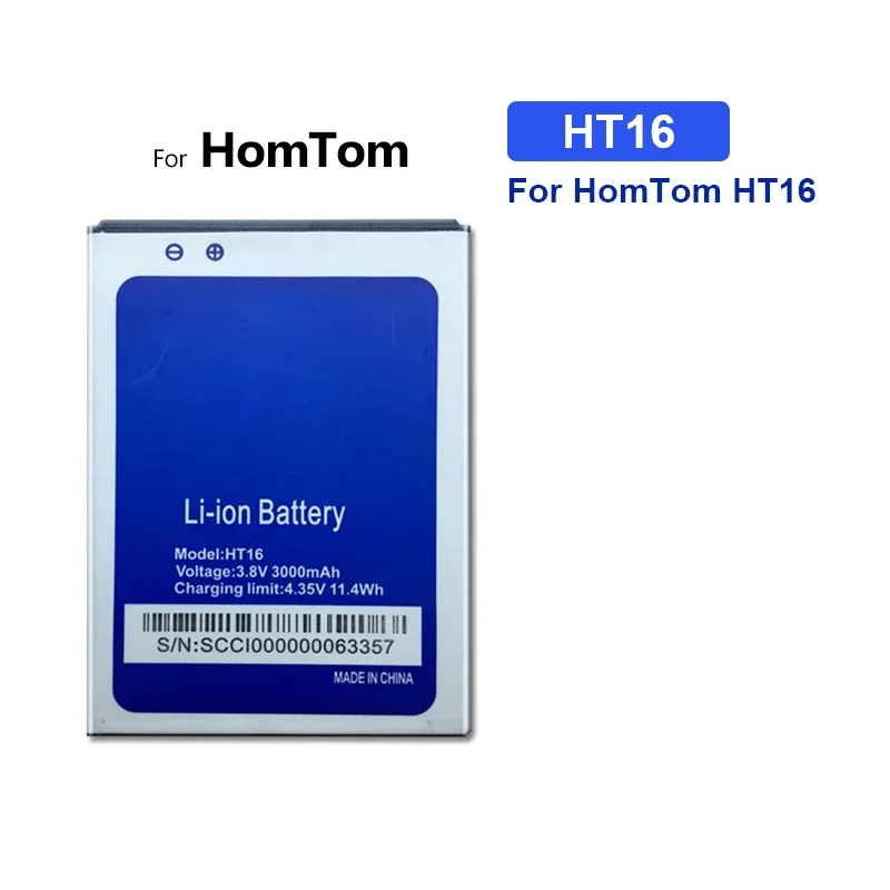 High Quality 3000mAh HT16 Battery For Homtom HT16 HT16 Pro Mobile Phone Replacement   Tracking Number