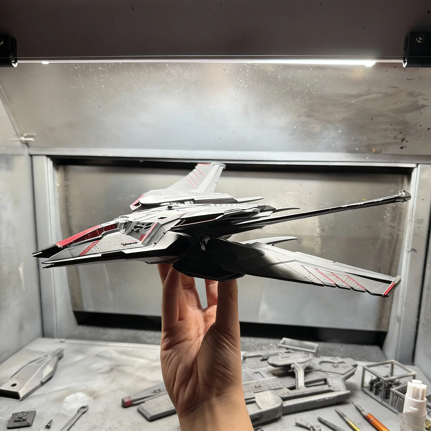 35cm 인터스텔라 스콜피오 우주선 조립 모델, 자석 접이식 날개, 정적 모델 선박 장난감 장식품