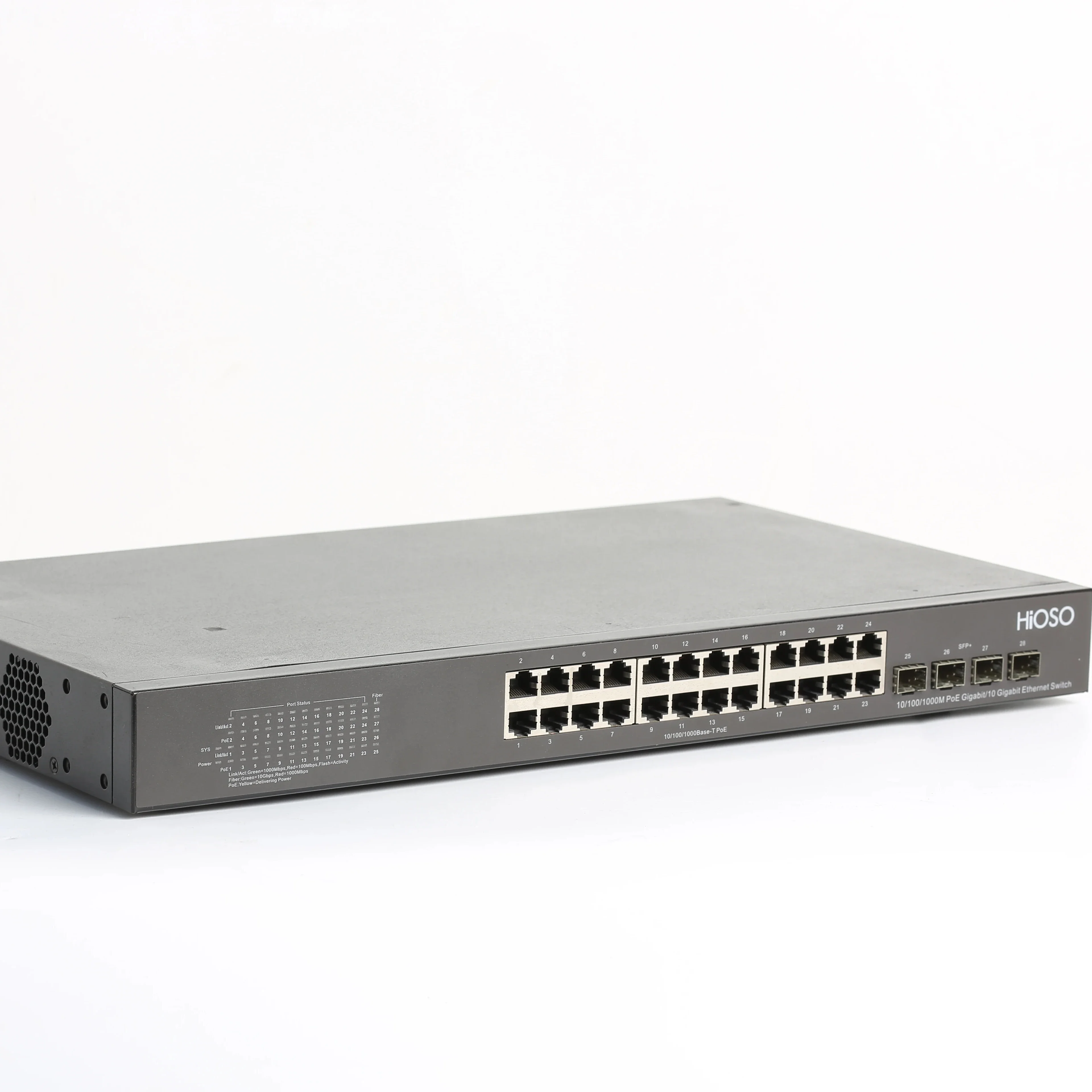 HiOSO With quality assurance Foway2628PFSP 24 ports 10/100/1000M PoE/PSE+4port 10G SFP Built-in battery AC220V 390W PoE Switch