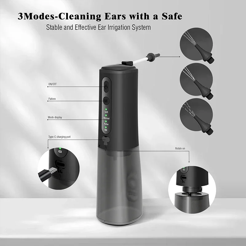 200ML Water Bottle  Electric Ear Cleaner for Ear Wax Cleaner with 3 pressure