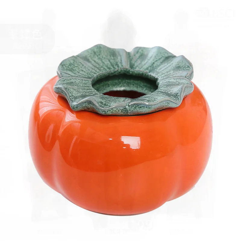 

Гидропонный горшок Persimmon Ruyi, оранжевая керамическая ваза для цветов для рабочего стола, домашний зеленый растительный орнамент, маленький размер, домашнее украшение