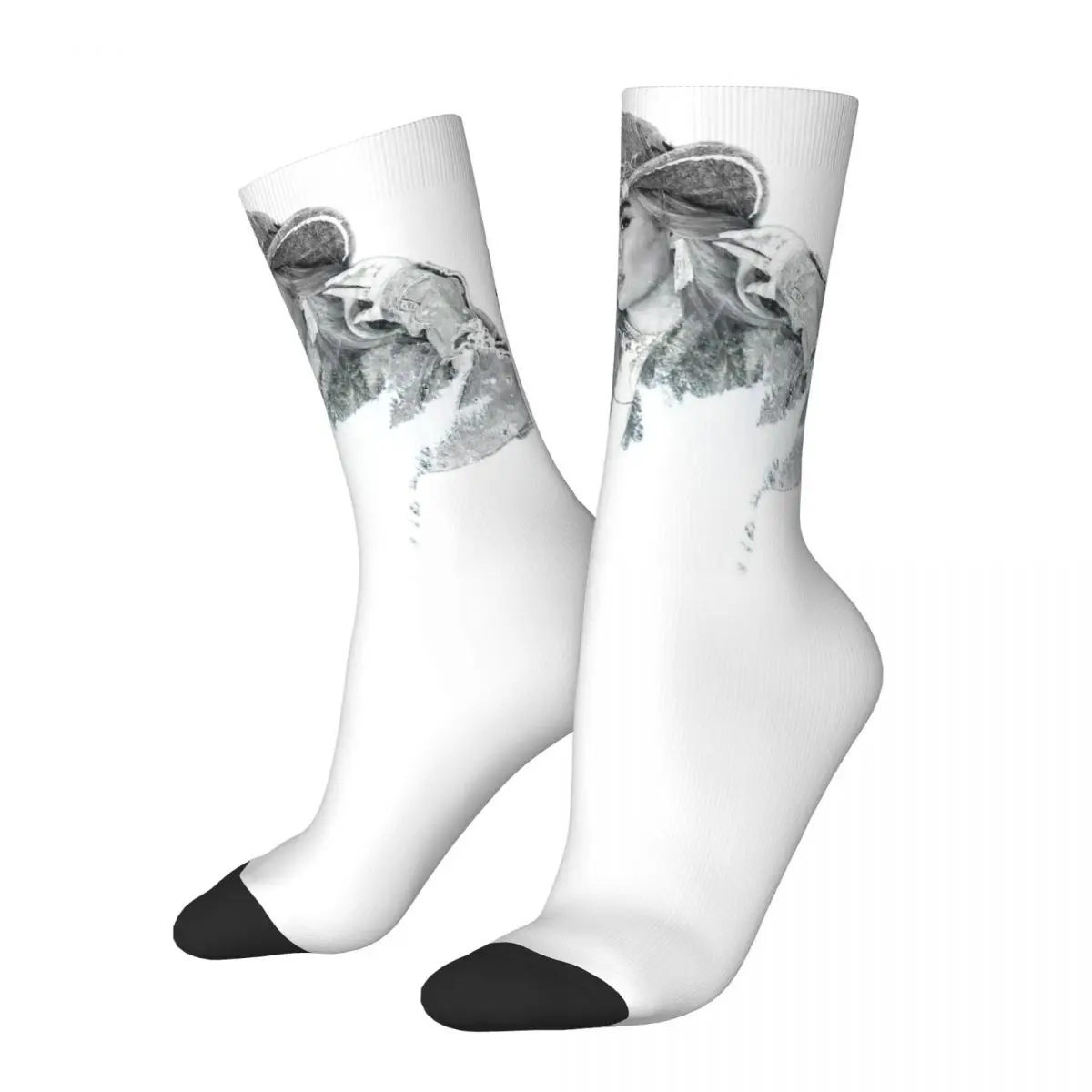 Singer Karol G Graphic Bichota cosy Unisex Socks,Hiking Happy 3D printing Socks,Street Style Crazy Sock