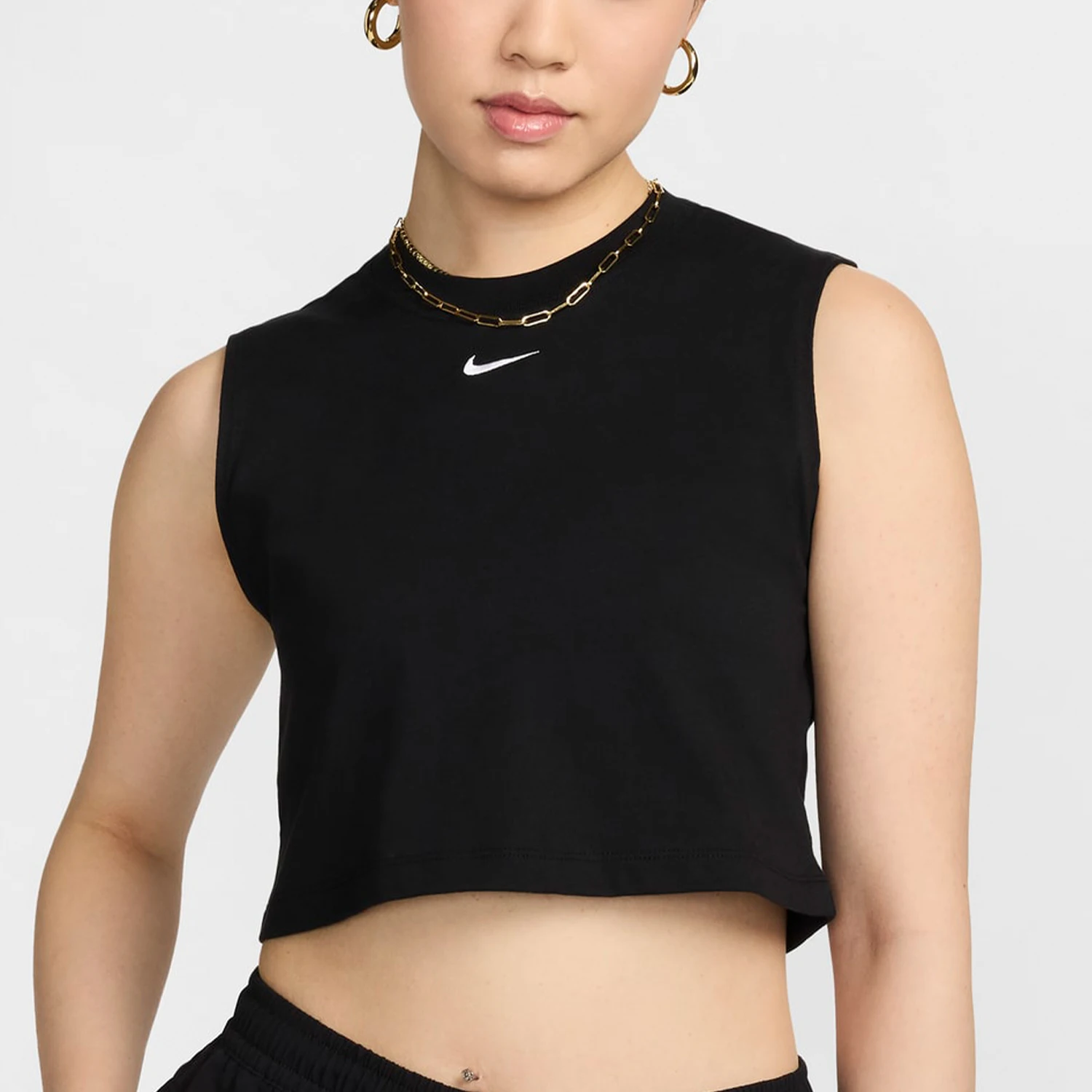 

Официальный спортивный женский дышащий повседневный классический жилет без рукавов Nike с круглым вырезом AR3204-010