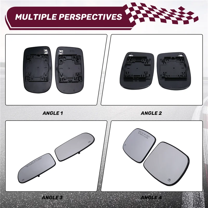 ABHY-L+R Rearview Mirror Lenses Exterior Door Side Mirror For  200 300 2011-2021 68101147 68101146
