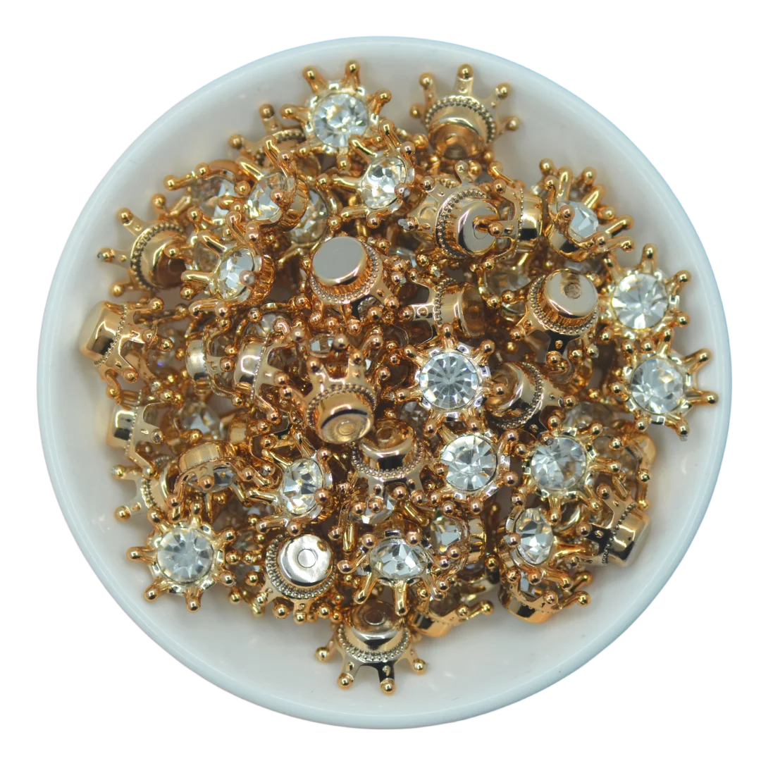 30PCS strass corona bottoni decorativi fai da te fiori artificiali artigianato abbellimenti capelli arco centro accessori decorazione