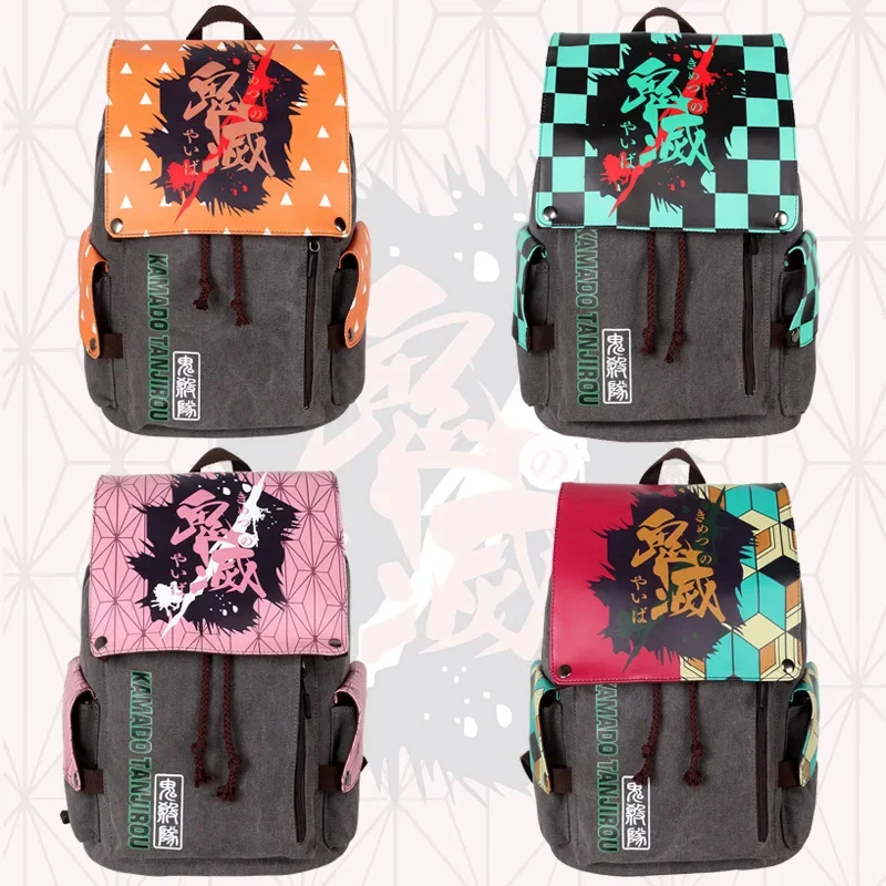 

Anime Devil Hunter Agatsuma Zenitsu Bags Backpack Cosplay Boys Girls Schoolbag Computer Travel Casual Shoulder Bag Student Gift