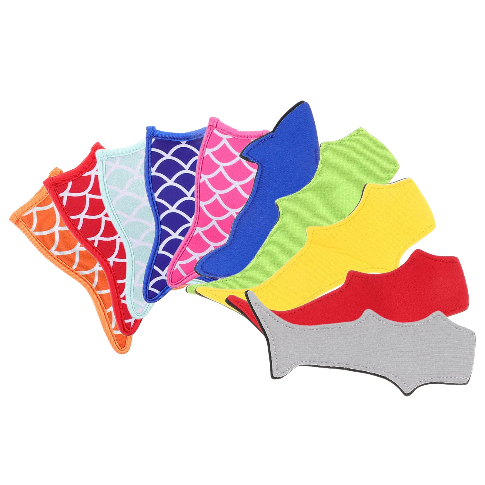 10Pcs Cloth Stick Holders Reusable Ice Pop Sleeves Mermaid Shark Style Ice-Pop Covers Keep Fingers Warm Longer Lasting