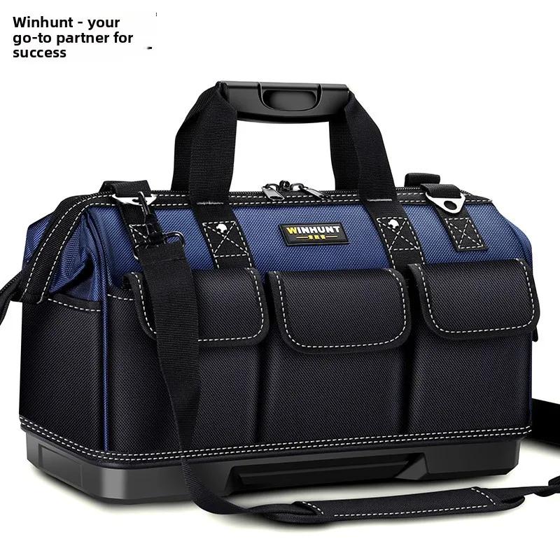 Sac à outils multifonction WINHUNT, sac à outils de transport à main, toile robuste, organisateur d'outils pour électriciens, travail du bois, réparation, rangement épais et durable