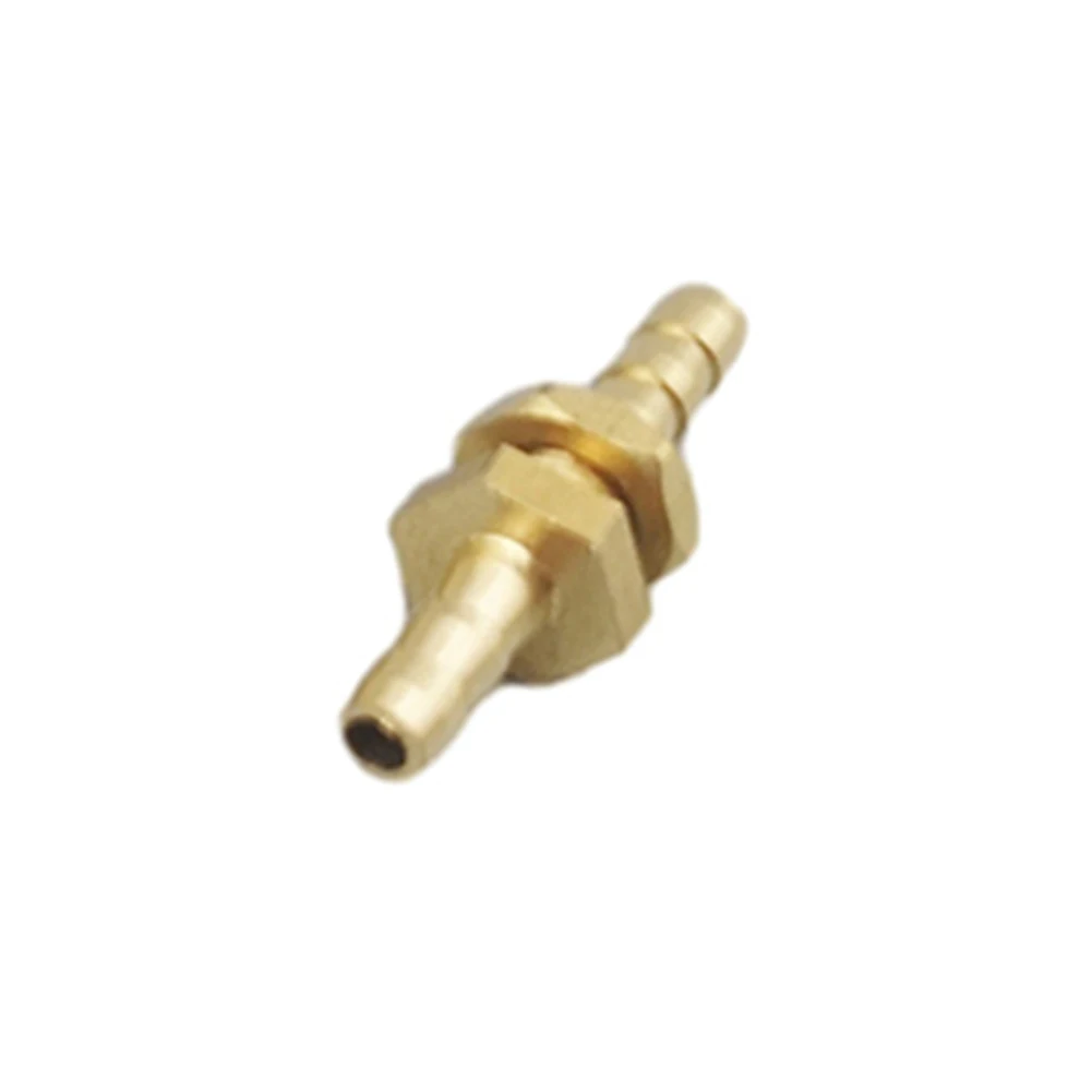 Brass Pipe Fitting Hose Barb Connector with Nut for Pneumatic and Air Hoses Compatible with 4mm to 25mm Inner Diameter