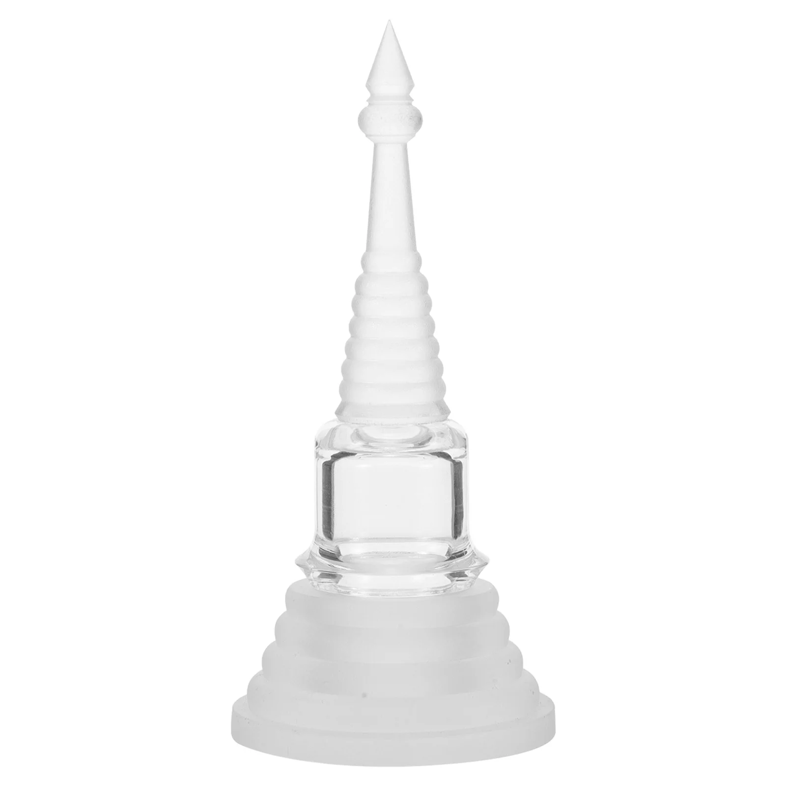 

Acrylic Buddhist Ornament Home Office Decor Offering Tower Desktop Buddhist Pagoda Desktop Temple Decoration Vintage Style