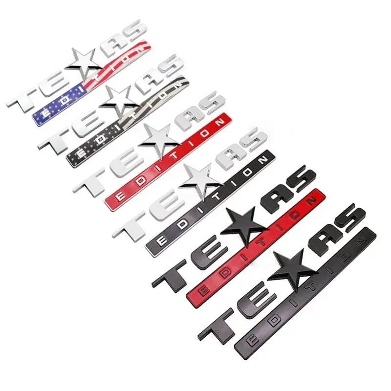 3D ABS TEXAS EDITION Badge Rear Trunk Fender Emblem Sticker For Jeep Chevy Silverado GMC Sierra Car Decals Accessories