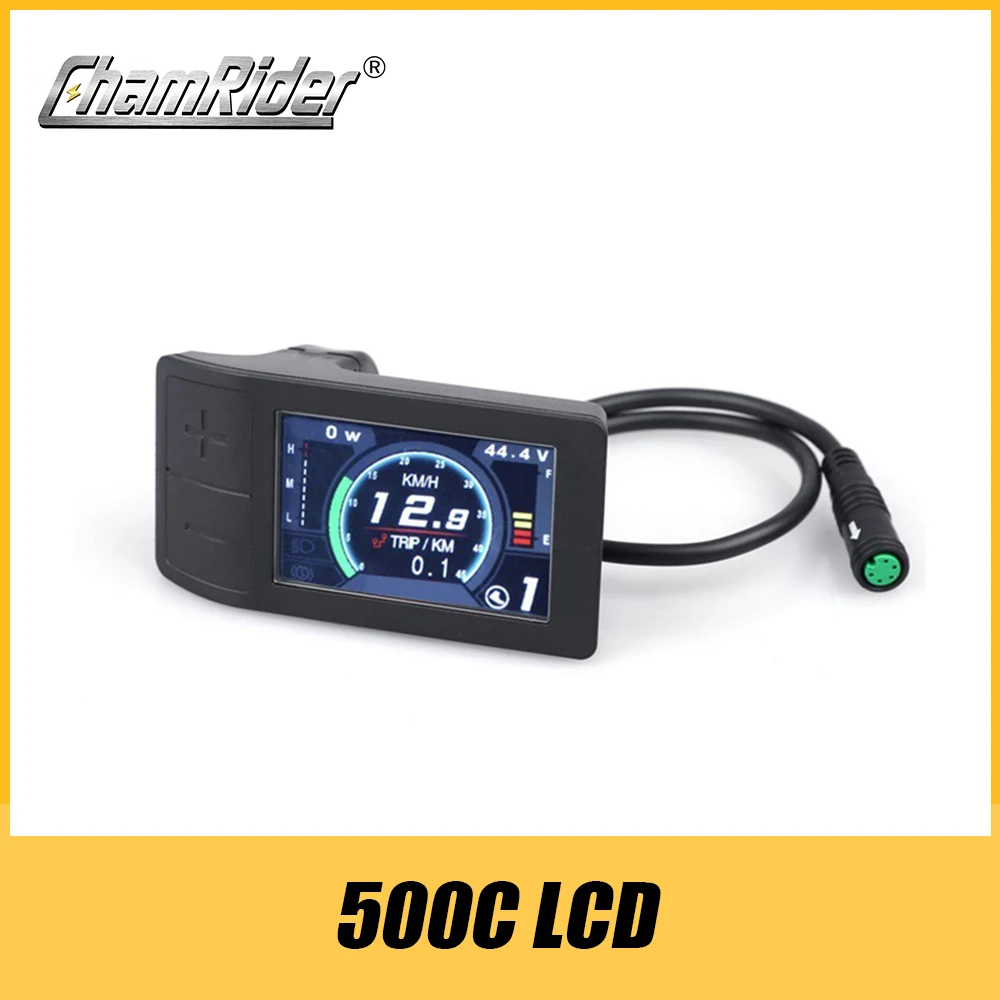 500C LCD Display 24V/36V/48V Electric Bike Instrument Monitor Speeder Replacement Panel Motor Convertion Kit