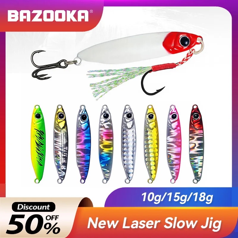 

Bazooka Slow Jig Fishing Lure VIB Lead Metal Jigging Spoon Trolling Hard Sinking Artificial Saltwater Boat Bass Pike Winter Bait