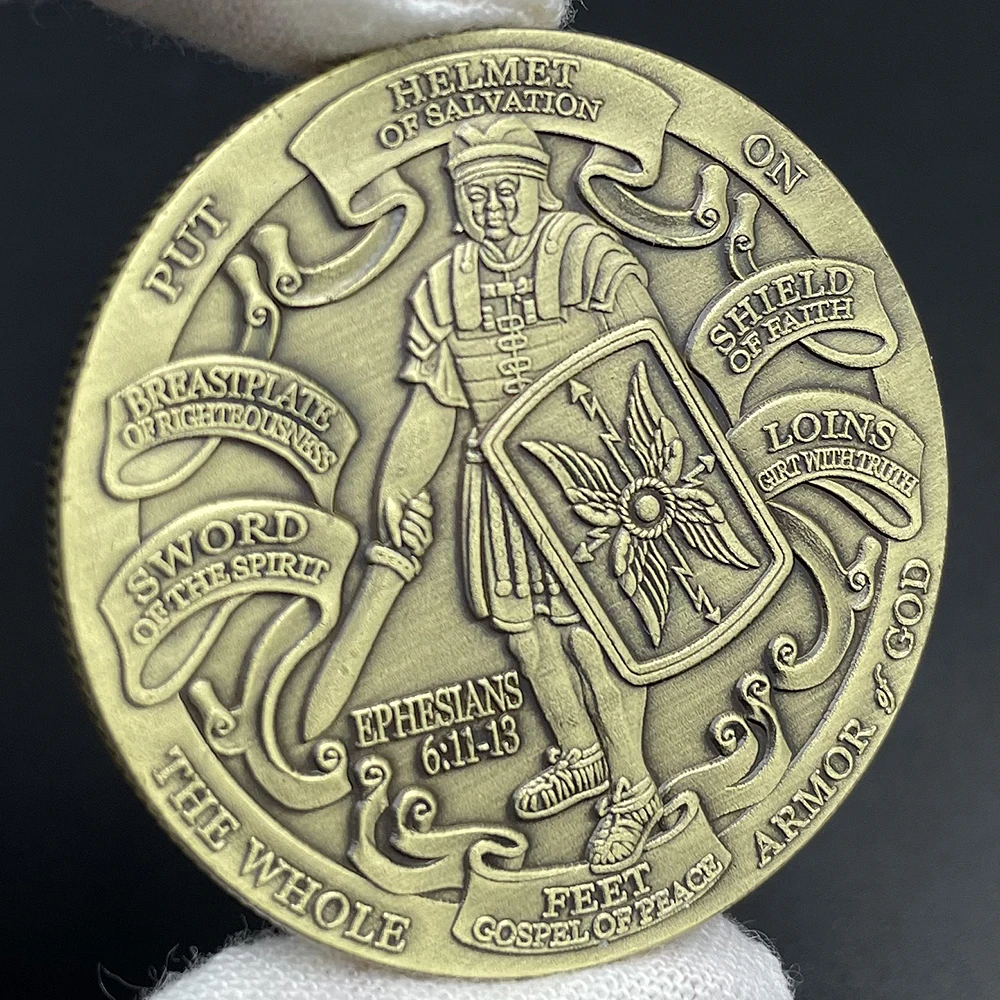 Divine Armor of God Commemorative Coin - Ephesians Inspired Religious Collectible Spiritual Warfare Token Faith-Based Gift