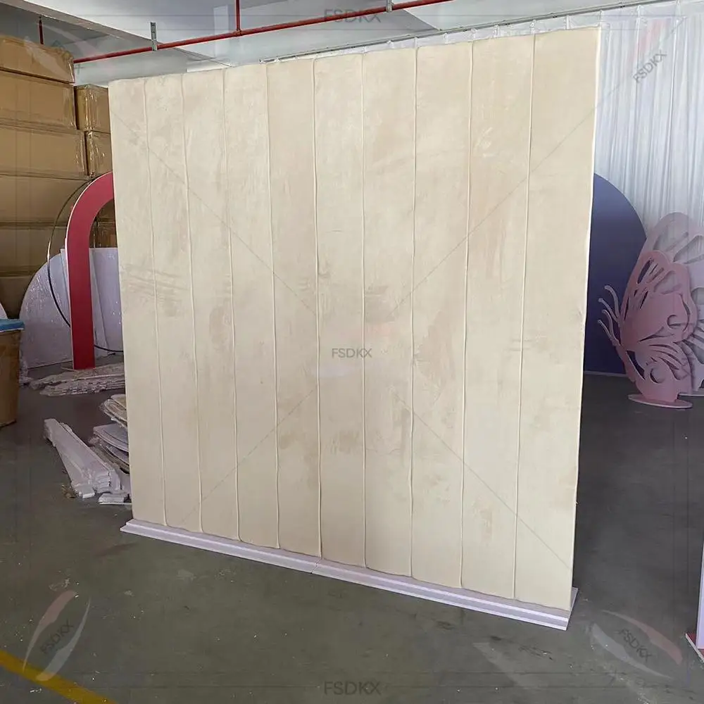 

Durable Customized Party Event Wedding Stage Decoration Velvet Backdrop Wall Board