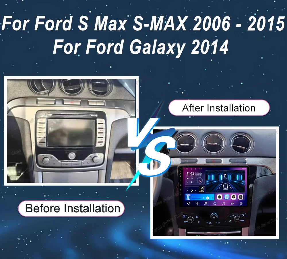 Android 16 For Ford S Max S-MAX 2006-2015 For Ford Galaxy 2014 Auto Multimidia Video Player Carplay Radio Stereo  Car Dvd WIFI