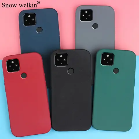 샌드 매트 소프트 실리콘 완전 보호 충격 방지 케이스, 구글 픽셀 5A 5 4A 5G 4G 4 3 2 3A XL 4XL 3XL 2XL 용 휴대폰 케이스 커버