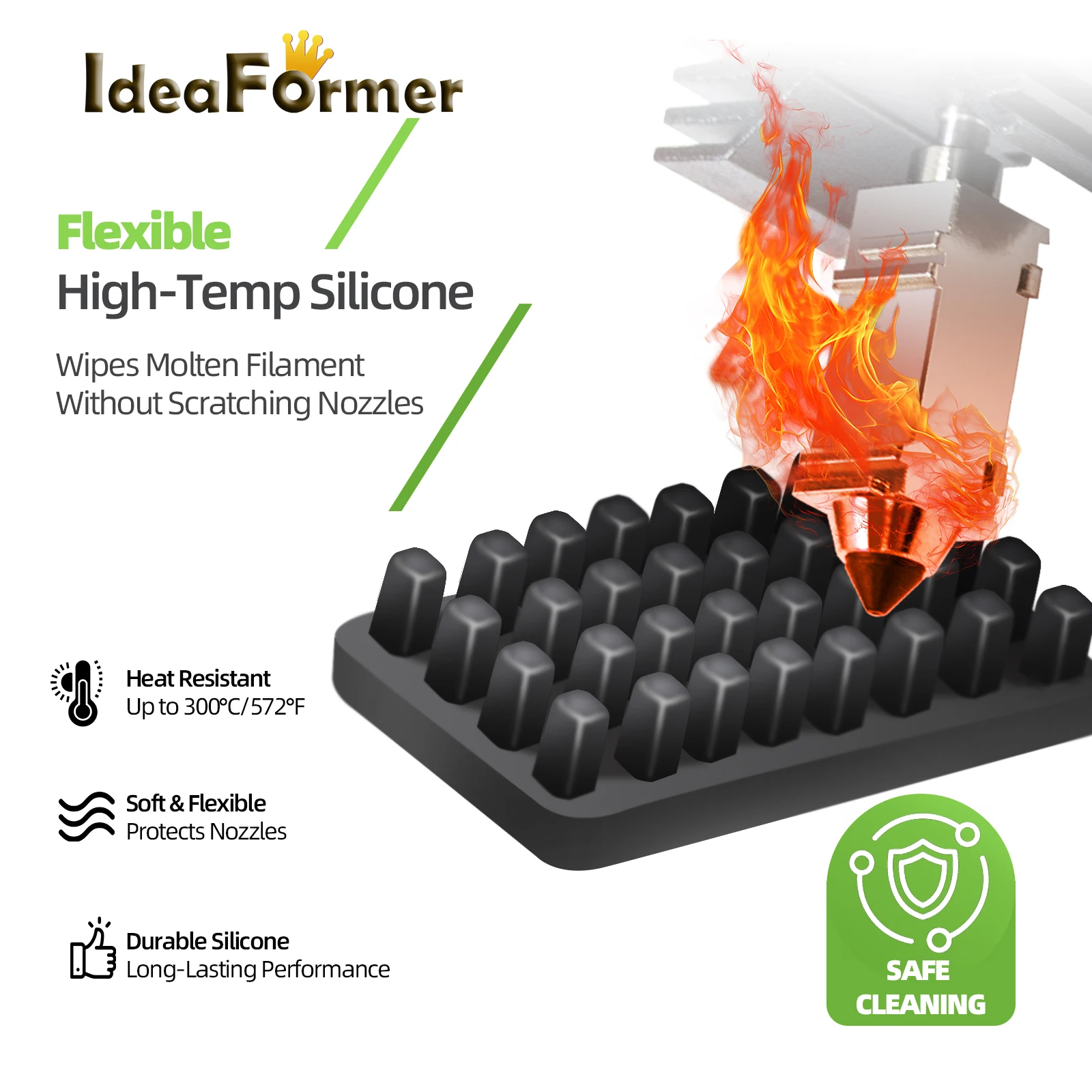 Für Snapmaker U1 Düsenreiniger, Silikonbürste mit Anti-Leck-Pad, Reinigungswerkzeug für Snapmaker U1 Hot End 3D-Druckerteile – Detail 8