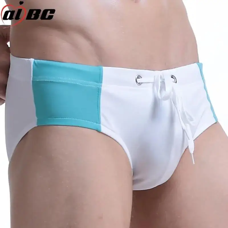 

AIBC Men Swim Briefs Tie Side Swimming Trunks Sexy Beachwear Board Shorts Quick Dry For Vacation And Pool