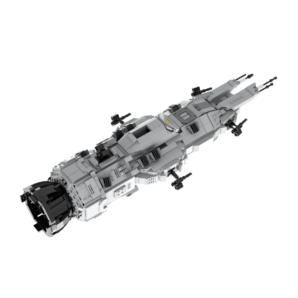 MOC Space Battleship The Expanse Rocinante Mid Scale Block For Corvette-Class Light Frigate ECF-270 MCRN Tachi Building BlockToy