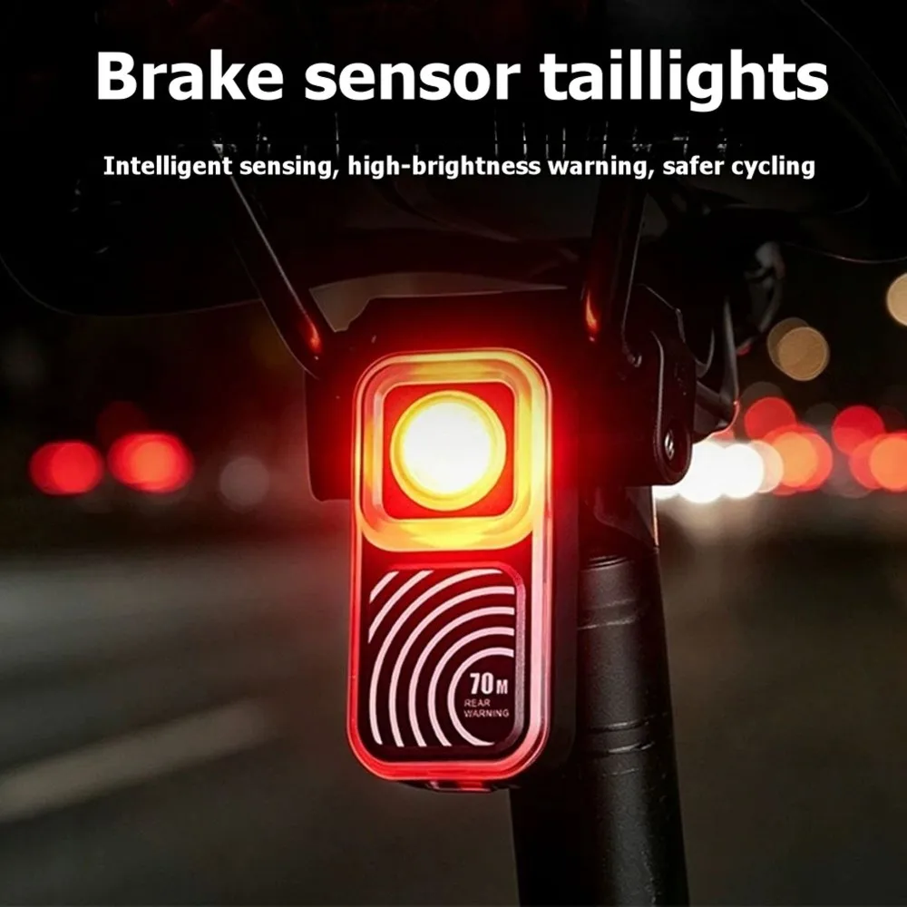 Smart Radar Sensor Bicycle Taillight High-Brightness Strobe Waterproof Cycling Warning Light Bike Tail Light