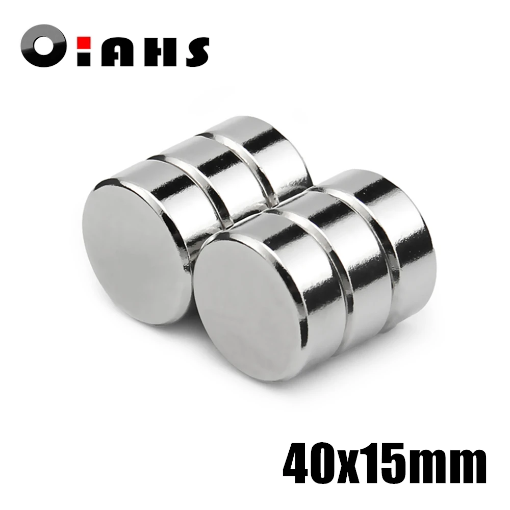 

1pcs 40x15mm Super Powerful Strong Bulk Small Round NdFeB Neodymium Disc Magnets Dia 40mm x 15mm N35 Rare Earth NdFeB Magnet