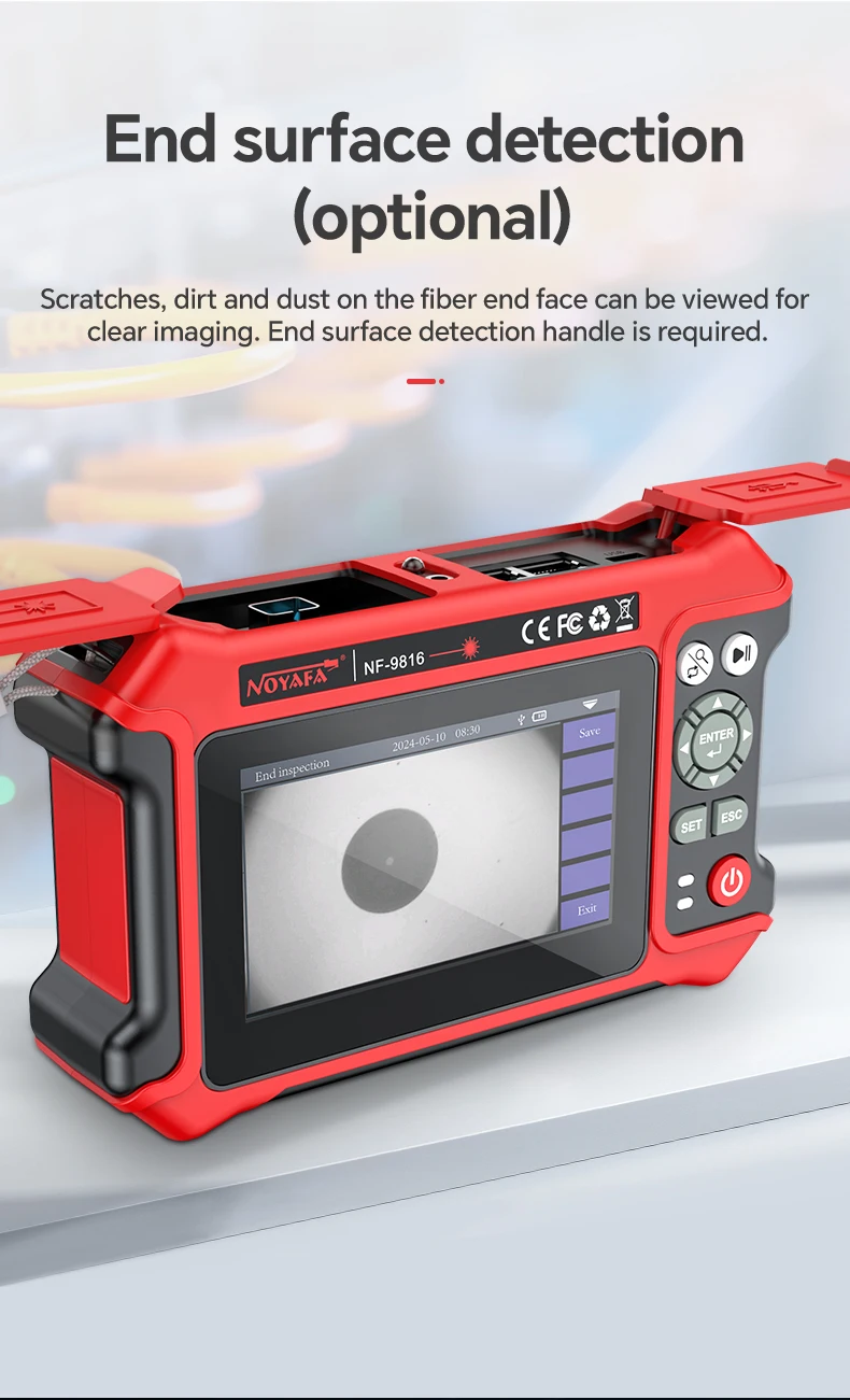 NF-9816 OTDR1310/1550nm Glasfaser 10G Dual OPM Multi-in-1 Optisches Zeitbereichsreflektometer mit OPM OLS VFL Map 6 Verkauft – Detail 14